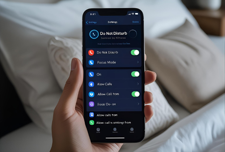 iPhone with Do Not Disturb screen