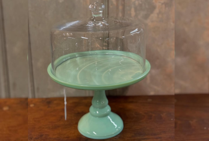 DIY jadeite cake stand creation