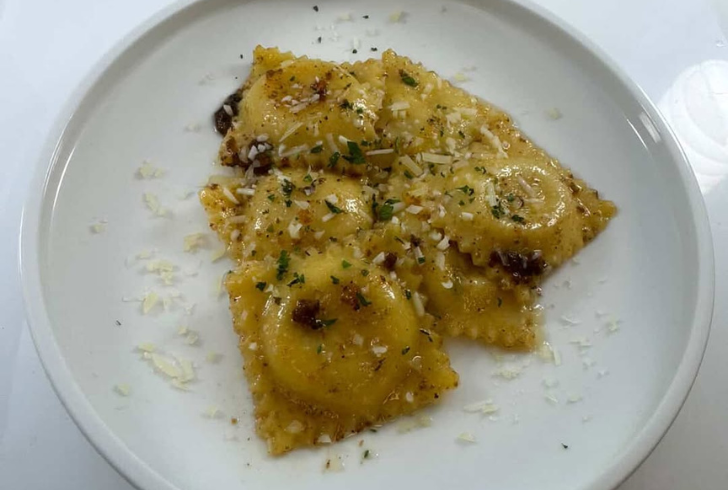 Frozen ravioli in a Plate